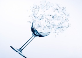 fallen wine glass