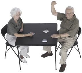 man and woman playing cards