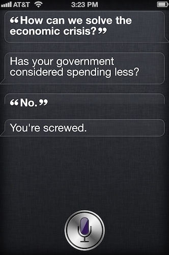 Iphone And Siri To Solve Economic Crisis