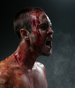 Gory man.Studio portrait