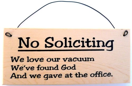 NO SOLICITING SIGN